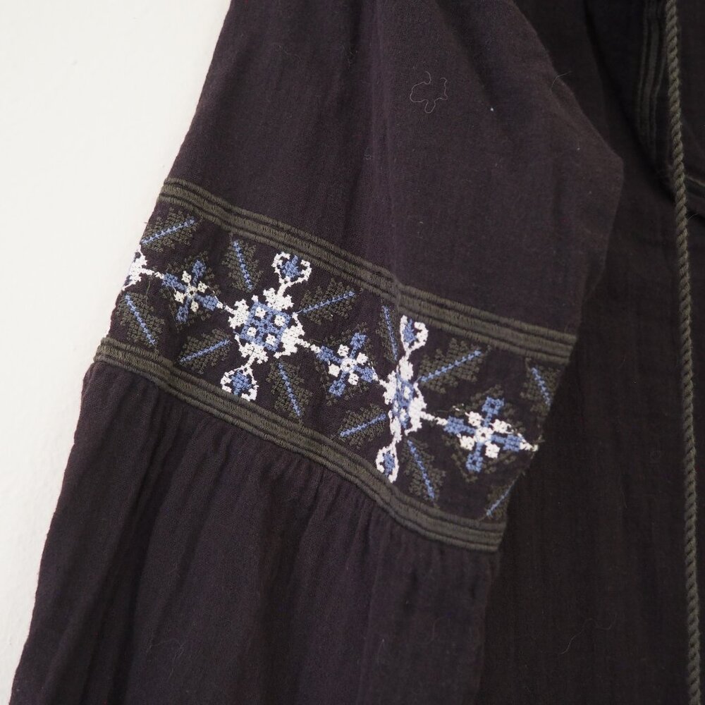! Lilla P Embroidered Gauze Long Sleeve Dress sz L - Picture 7 of 9